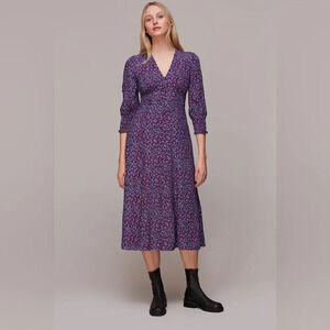NEW Whistles Floral Garden Midi Dress